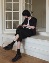 Lux stripe bermuda slacks