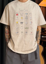 トラベル オーバーサイズ ショートスリーブ Tシャツ 3カラー