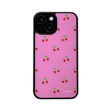 cherry glossy glass bumper case (pink)