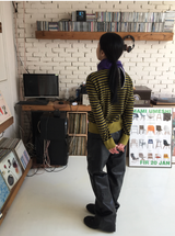 マコレザーコーティングワイドパンツ