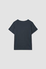 %% ロゴロールアップTシャツ / チャコール