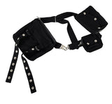 Button Strap Multi Pocket Belt Bag