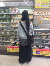 ミュエル バック アジャスト ロールアップ ロウデニム パンツ