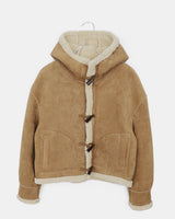 Duna Suede Hooded Tteokbokki Sherpa Fleece Mustang Jacket