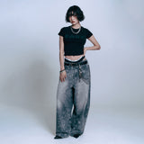 EASY See-through Crop Short Sleeve - Black