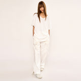 Layered Pocket Pant - White