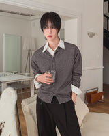 Flat Damage Knit Cardigan