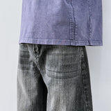 Linear Brushed Wide Denim