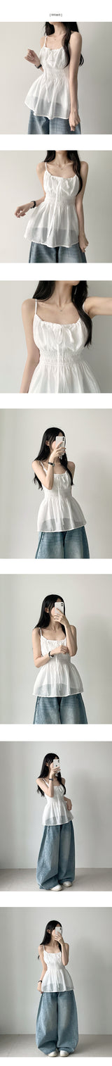 Modding Shirring Ribbon Nash Blouse