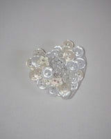 VINTAGE BUTTON HEART TOK