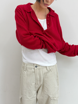 U neck off-shoulder long sleeve t-shirt(12color)