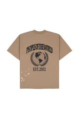 ハンドペインティングダメージTシャツ (BEIGE)