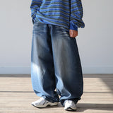 BLOWN WIDE DENIM PANTS