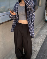 Pintuck banding slacks