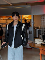 Stadium varsity collar jacket