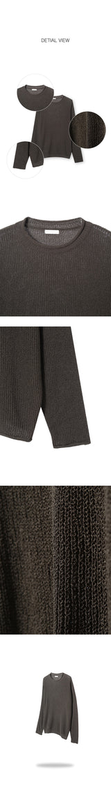[S/S] Hazzi boucle linen round neck knit(4color)