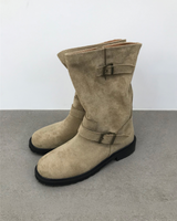 Velour suede buckle boots (2color)
