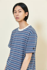 ALARM マルチストライプTシャツ BLUE_MAN