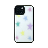 pastel star glossy glass bumper case