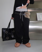 Barney lettering wide pants