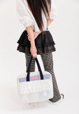 dot lace shoulder bag