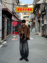 Low Crop Suede Jacket (3colors)