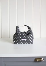 cozy lunch bag - black dot