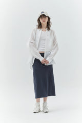 KIRSH PLAIN SEE THROUGH LOOSE FIT SHIRT - WHITE  