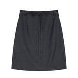 Stripe String Skirt Grey