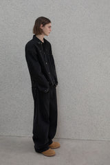 スタッズ付きセルビッジウォッシュデニム - Pants