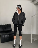 Wearing ストライプ ツーウェイフードジップアップ