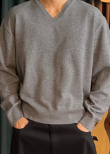 Steady Crop V-Neck Cozy Knit 4COLOR