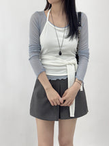 Melokey Halterneck Wrap Sleeveless T-shirt