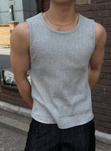Cropped Ribbed Sleeveless