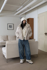 Lining padding) Shani padding blouson jacket