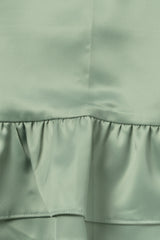 Tie satin blouse_mint