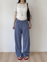 [Sleeveless SET] Tencel Layered Short Sleeve T-shirt