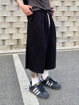 レイヤーピンタックバミューダワイドハーフパンツ2C