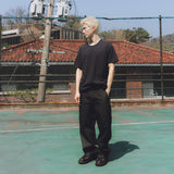 Stripe denim pants / Black