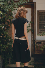 Twin Buttons tee