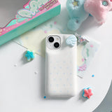 [MADE] white star wings dots case