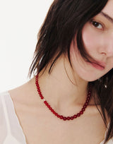 26SS★ H Edition (W) Red Jade Gradation Beaded Necklace