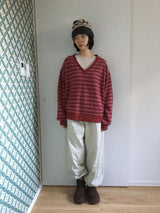 Bach Stripe V Sweatshirt (3color)