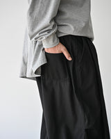 DRW D-RING ONE TUCK BALLOON PANTS BK 