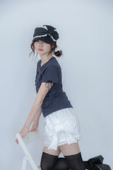 angel ribbon cap(black)