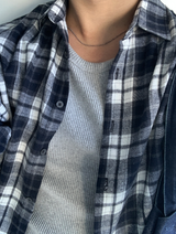 Enf Daily Country Check Cropped Overfit Long Sleeve Shirt