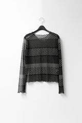 dot stripe see-through top(2colors)