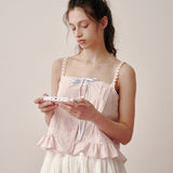 Ribbon Frill Sleeveless (Pink)