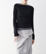 Charlotte Color Block Off-Layered T-shirt