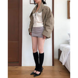 ハイネックショートトレンチコート